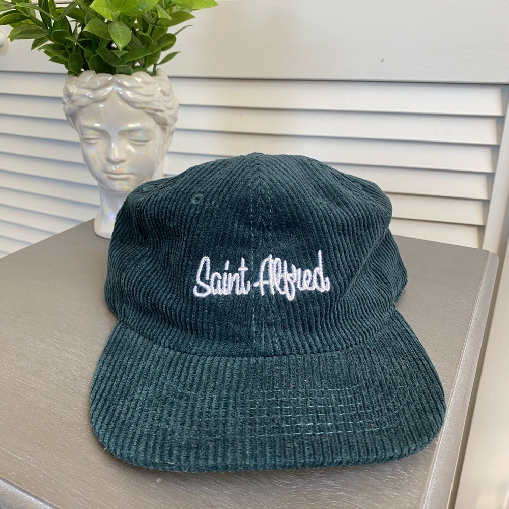 Saint Alfred Teal Corduroy Strapback Hat / Cap